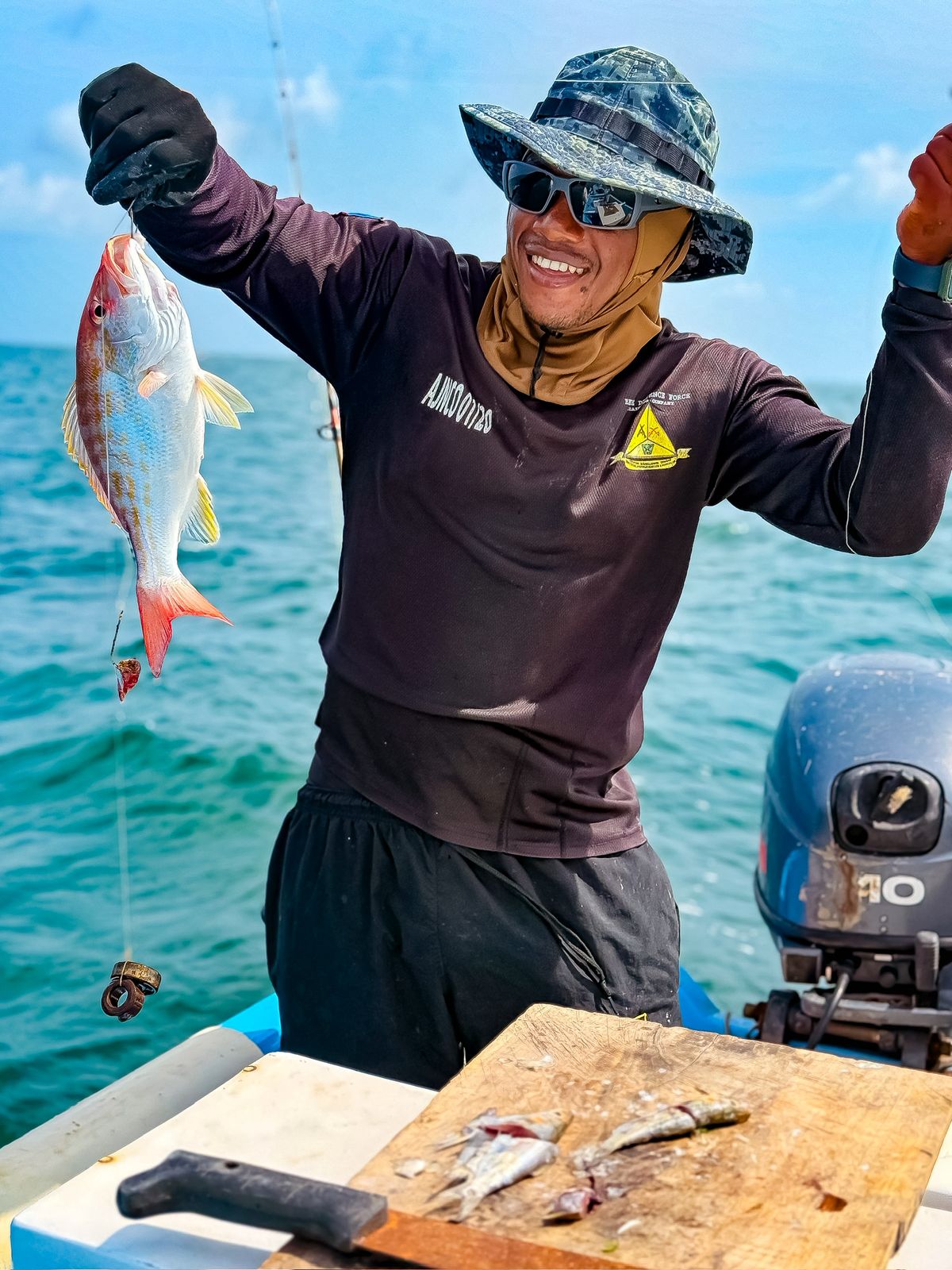 Tropical fish over Belize barrier reef
